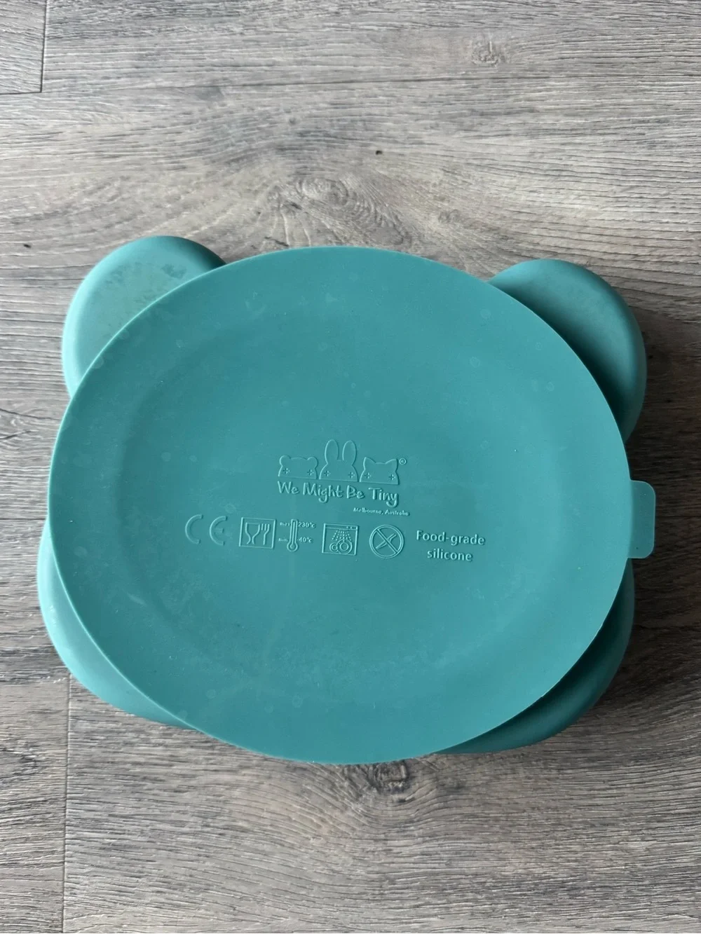We Might Be Tiny Bear Stickie Plate